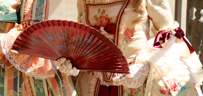 Actor wearing 1700 costume